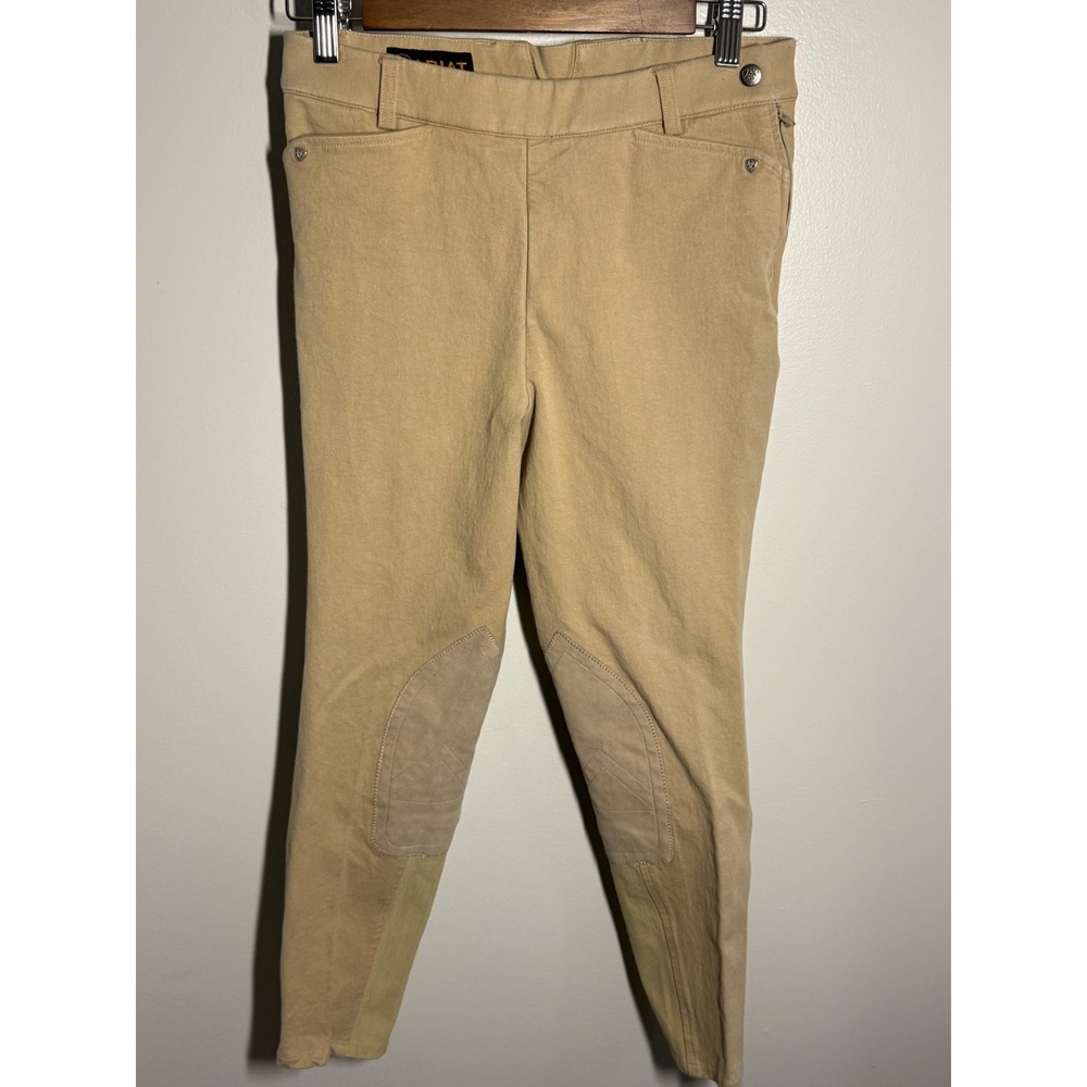 Ariat Womens Tan Equestrian Riding Breeches Knee Patch Pants Size 16 Regular